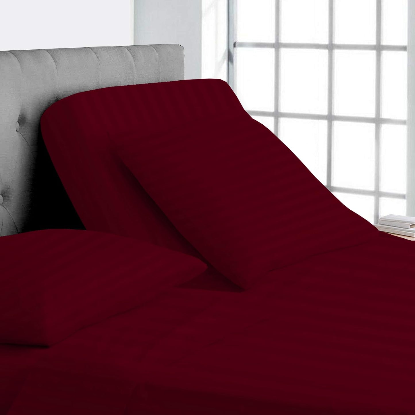 Split Top California King Sheets Split Head California King Sheets Sets for Adjustable Beds- 100% Egyptian Cotton 800TC Split Head Flex Top 18" Deep Pocket - 32" Top Split Cal-King, Light Blue Solid