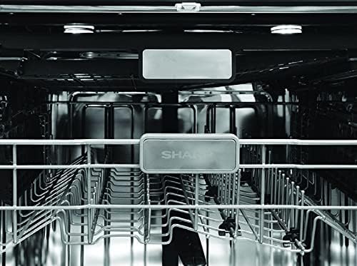 Sharp 8 Programs 14 Place Settings 3 Layered, Stainless Steel Tub Free Standing Dishwasher Silver ~ Qw-Ma814-Ss3"Min 1 year manufacturer warranty"