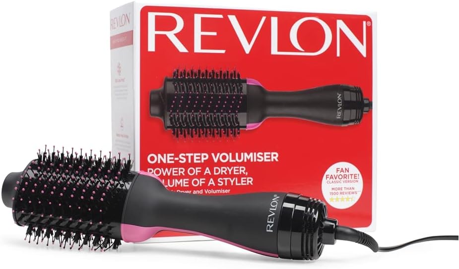 Revlon RVDR5282 One-Step Combo Pack 1 Volumiser + Paddle Brush Styler - Black