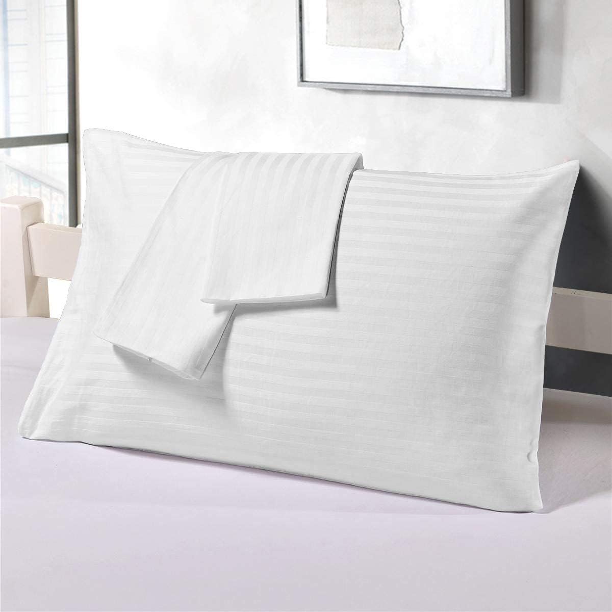 Split Head California King Sheets Sets for Adjustable Beds - 100% Egyptian Cotton 800TC Split Head Flex Top 18" Deep Pocket - 34" Top Split Cal-King, White Solid