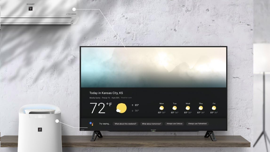 Sharp 70 Inch AQUOS XLED 4K Ultra HD Mini LED Google Android TV Black Model 4T-C70BK1X - 1 Year Warranty.
