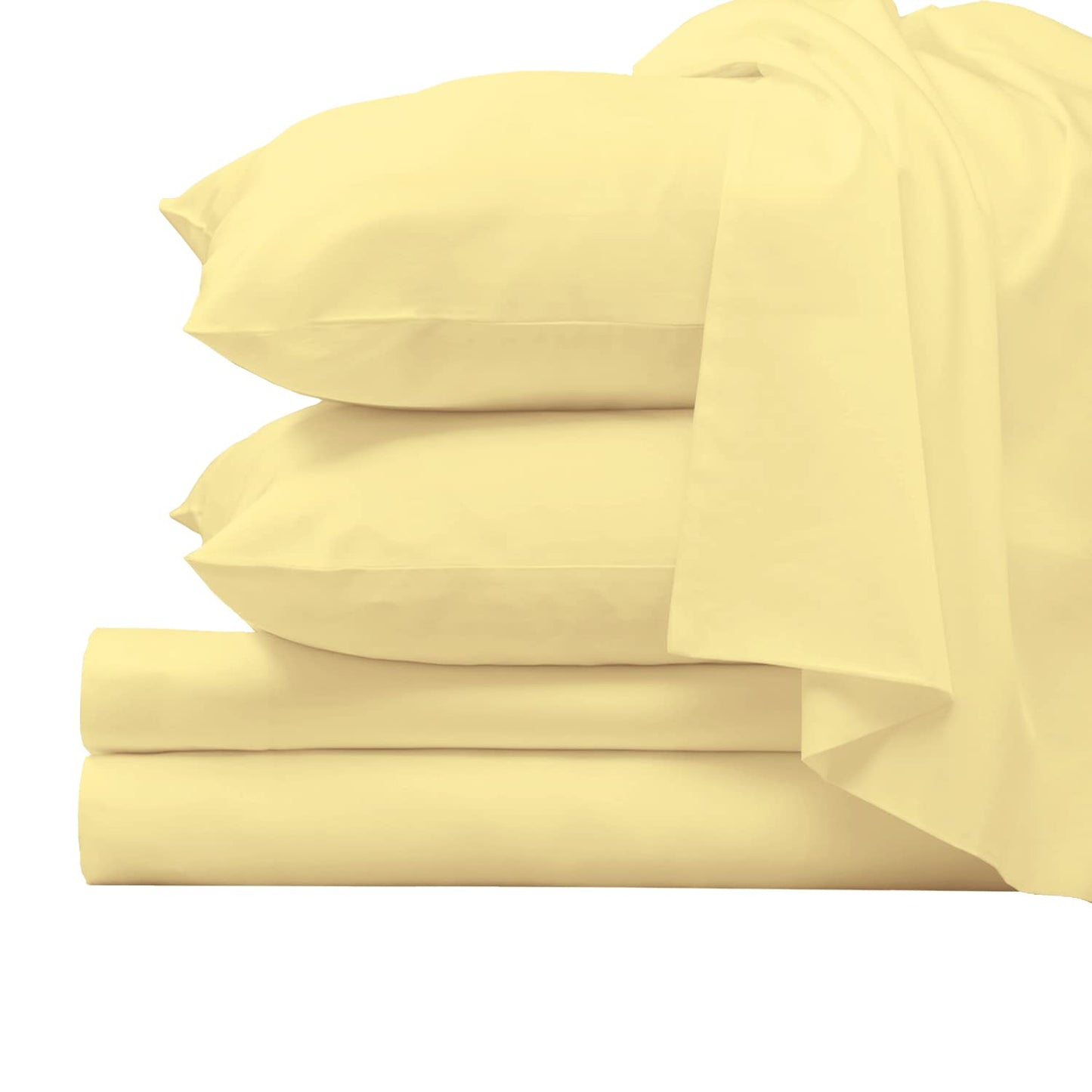 Pizuna Pure 100% Luxury Cotton Full Size Bed Sheets Set Dark Grey, 1000 Thread Count Long Staple Cotton Sateen Thick Sheet & Pillowcase Set, Deep Sheets fits 15" (Combed Cotton Bed Sheets Set)