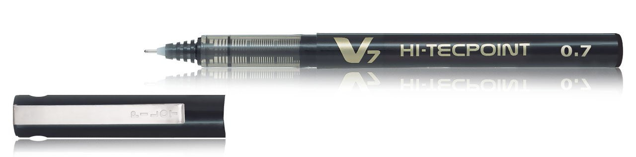 Pilot V7 Hi-Tecpoint Rollerball Pen, 0.7 mm Tip - Green