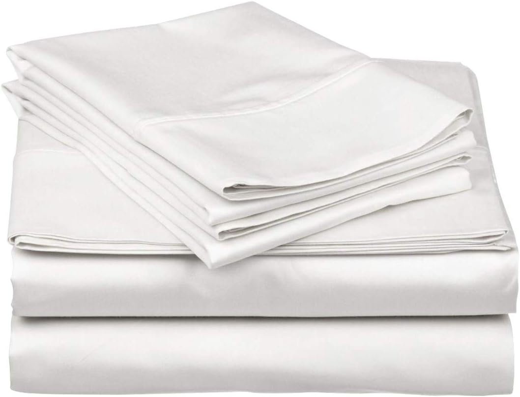Split Top California King Sheets Split Head California King Sheets Sets for Adjustable Beds- 100% Egyptian Cotton 800TC Split Head Flex Top 18" Deep Pocket - 32" Top Split Cal-King, Light Blue Solid