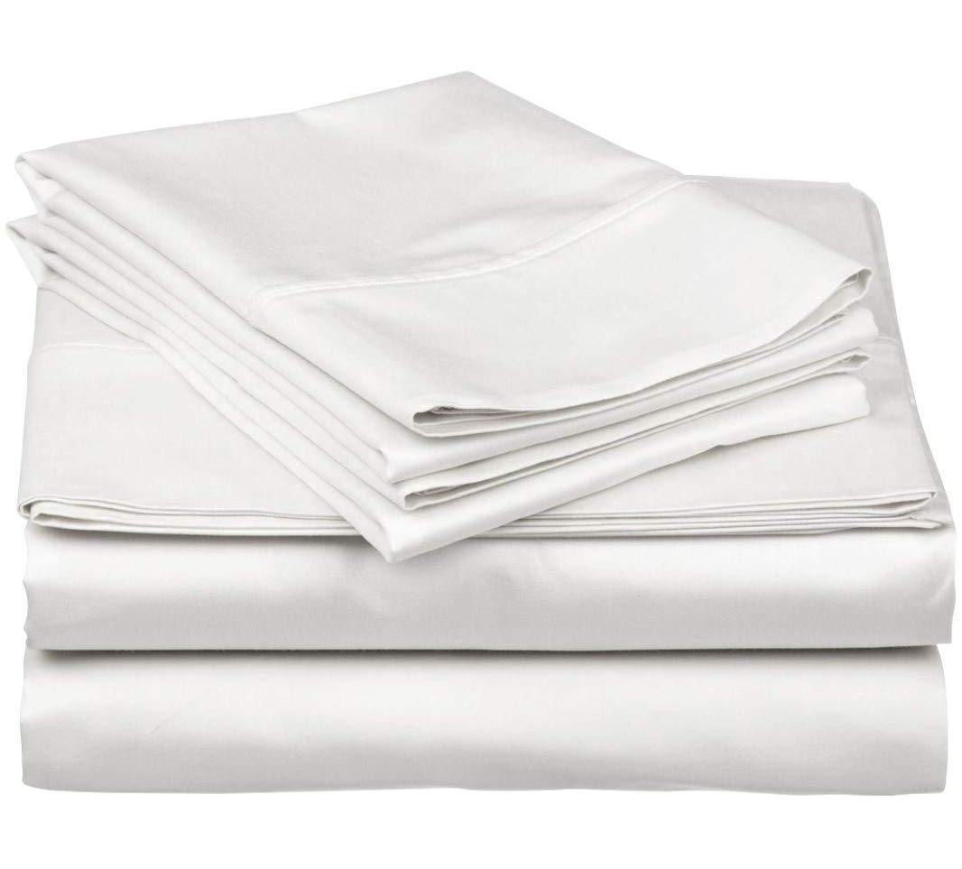 Split Top California King Sheets Split Head California King Sheets Sets for Adjustable Beds- 100% Egyptian Cotton 800TC Split Head Flex Top 18" Deep Pocket - 32" Top Split Cal-King, Dark Grey Stripe
