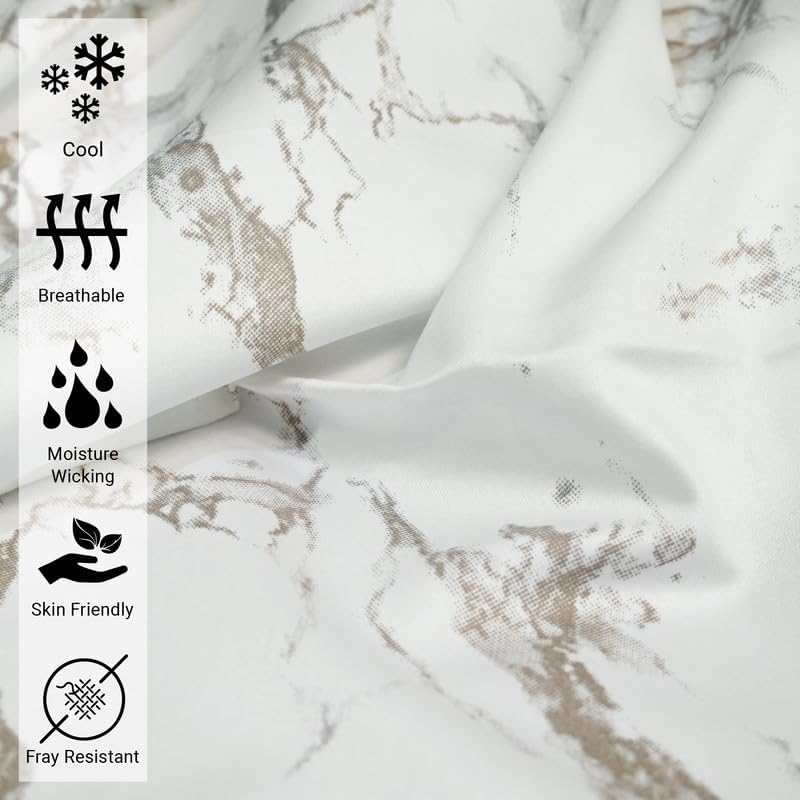 Pizuna Pure 100% Cotton Sheets California King Size, Luxurious 400 Thread Count Long Staple Cotton Sateen Sheets California King with 15inch Deep Pocket (Combed Cotton Sheets California King)