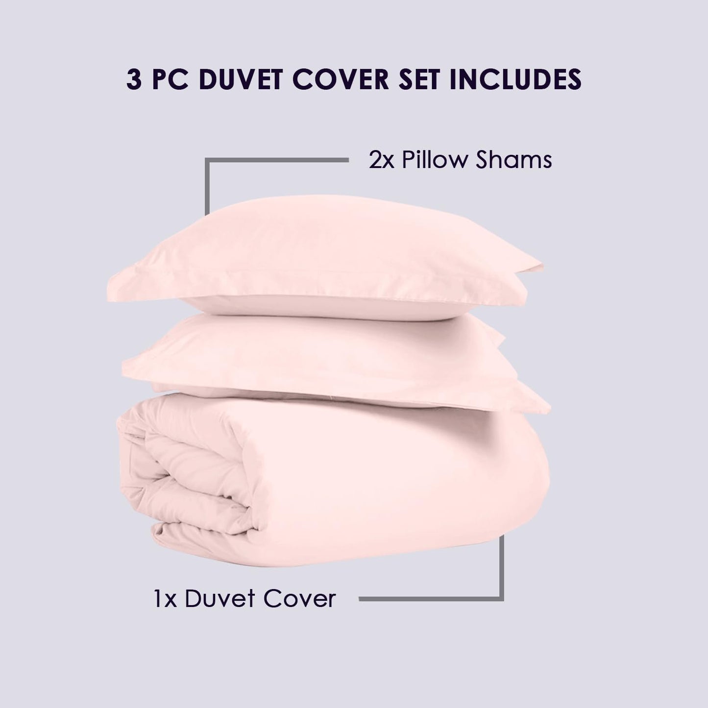 Pizuna Pure 100% Cotton Queen Duvet Cover Set, 800 Thread Count Long Staple Cotton Thick Sateen Weave with Button Closure (Combed Baby Blue Cotton Duvet Cover Queen)
