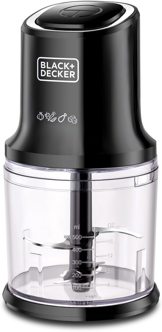 BLACK+DECKER BLACK+DECKER Vertical Chopper, 4 Blades, 500W, 500ml, Black - FC500-B5, by BLACK+DECKER