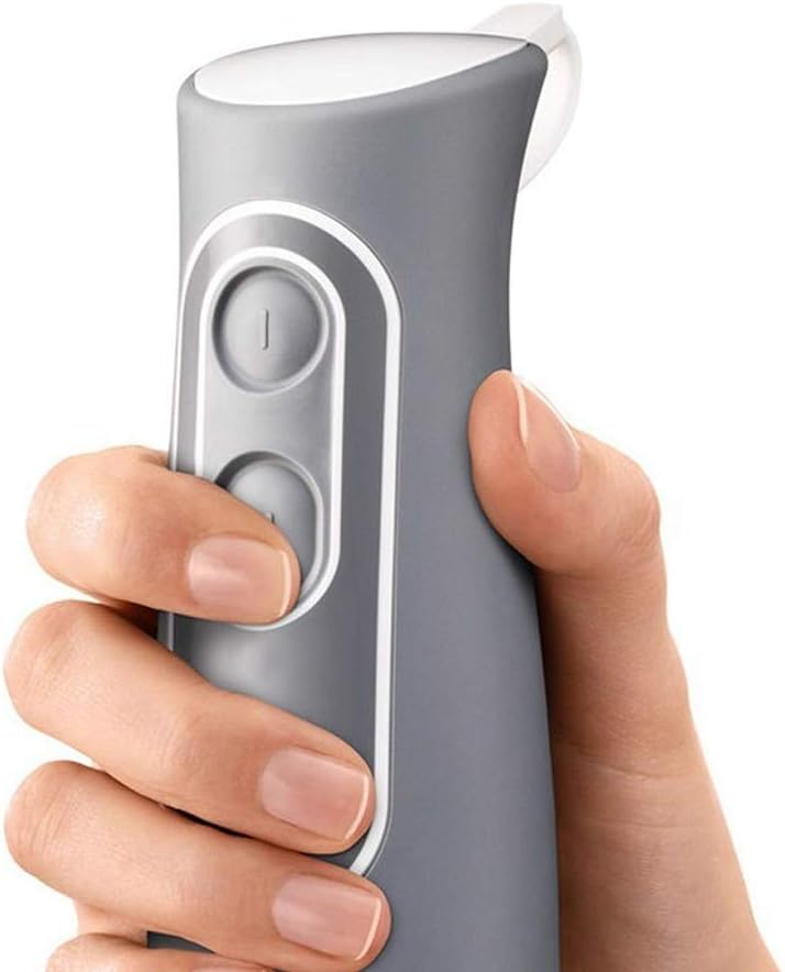 Braun Hand Blender MultiQuick 5 Vario, 1000 Watts, 1.5L Food Processor, 350 ml Chopper, Whisk, Beaker, Splash Control, PowerBell Plus technology, 21 speed wheel - MQ 5285