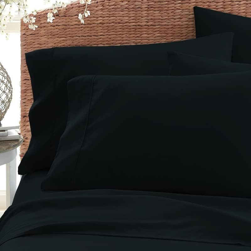 Pizuna Soft 100% Long Staple Cotton Breathable Cool Satin King Pillowcase Set of 2, Ivory, 18" x 18"