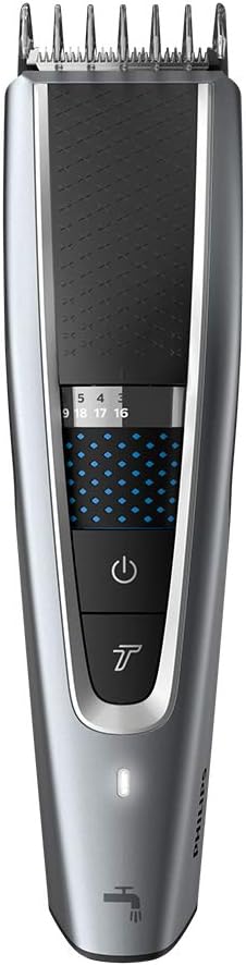 Philips Hc5630/13, Series 5000 Washable Hair Clipper, Grey/Black