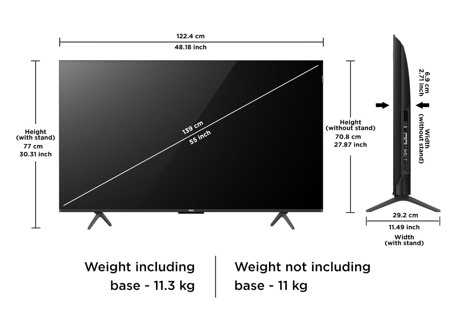 TCL 164 cm (65 inches) 4K Ultra HD Smart QLED Google TV 65C645 (Black)