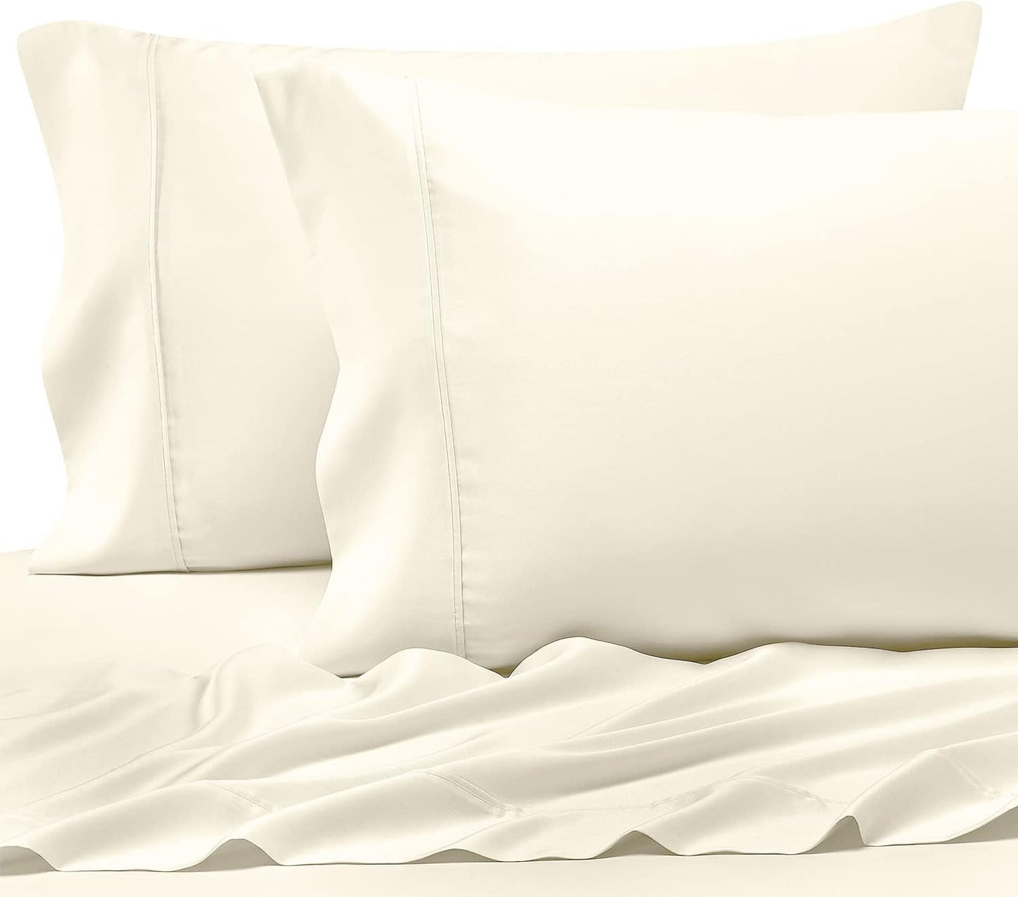 Pizuna Pure 100% Cotton Pillow Cases Queen Size Set of 2 Rio Red, Luxurious 400 Thread Count Long Staple Cotton Sateen with Envelope Closure (Combed Rio Red Cotton Pillow Cases Queen)