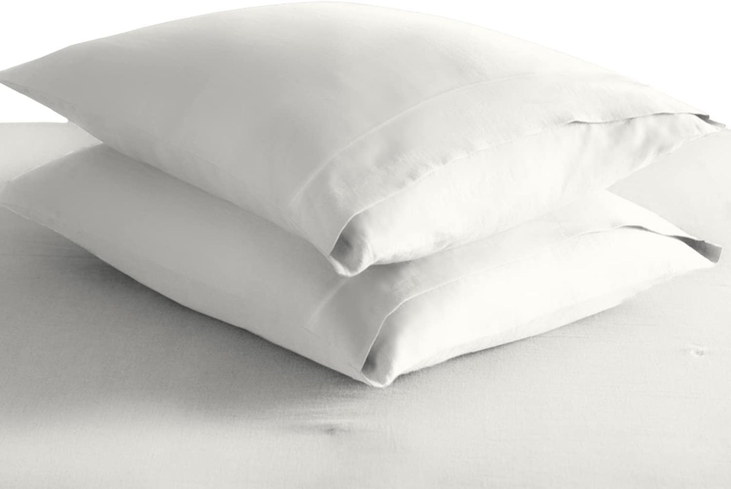 Pizuna Pure 100% Cotton Pillow Cases Queen Size Set of 2 Rio Red, Luxurious 400 Thread Count Long Staple Cotton Sateen with Envelope Closure (Combed Rio Red Cotton Pillow Cases Queen)