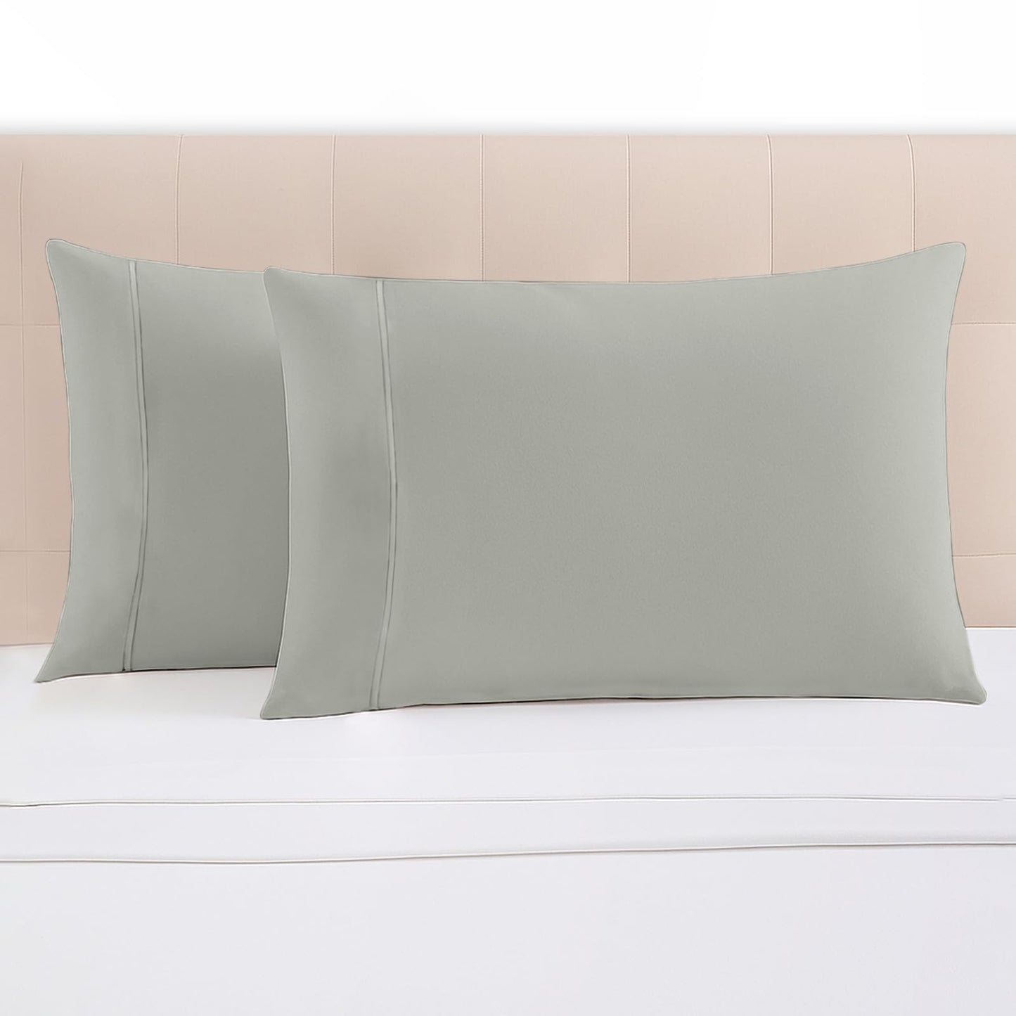 Pizuna 100% Luxury Cotton King Size Pillow Case Dark Blue, 1000 Thread Count 100% Long Staple Cotton Sateen Pillowcase, Pillow Covers with Stylish 4" Hem (Combed Cotton King Pillowcase Set of 2)
