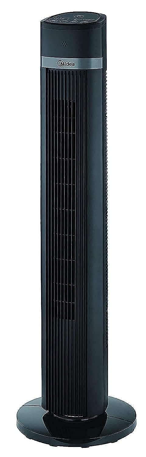 Midea Tower Fan with Multifunction Remote Control, 3 Wind modes-Natural | Slumberous & Normal, Three Dimensional Angle Air Flow, 15 Hours Timer Perfectly Suitable for Home or Office, FZ10-18TRB