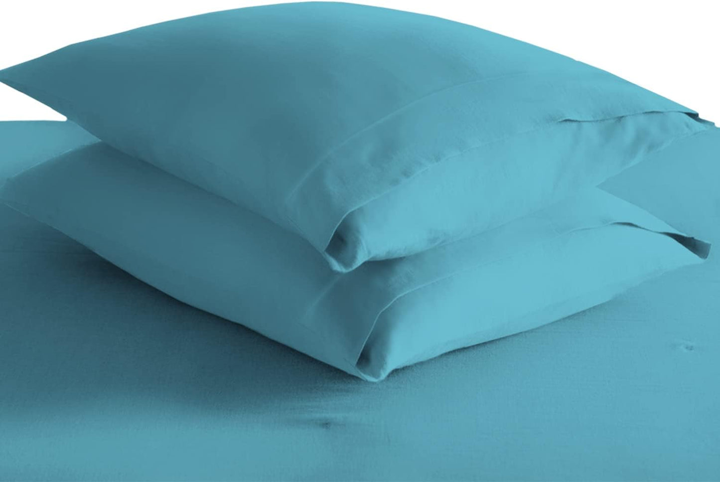 Pizuna Pure 100% Cotton Pillow Cases Queen Size Set of 2 Rio Red, Luxurious 400 Thread Count Long Staple Cotton Sateen with Envelope Closure (Combed Rio Red Cotton Pillow Cases Queen)