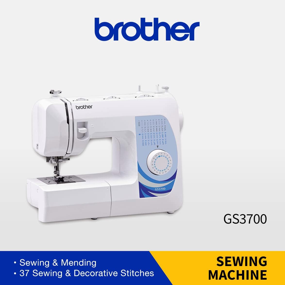 Brother Sewing Machine, GS3700, 37 Stitches, LED Sewing Light, Automatic Buttonhole Sewing