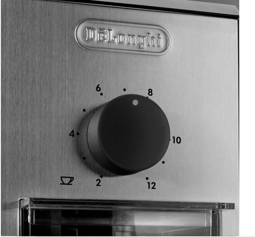 De'Longhi KG89 KG 89 Professional coffee grinder for up to 12 cups, plastic housing, silver, 110 watts