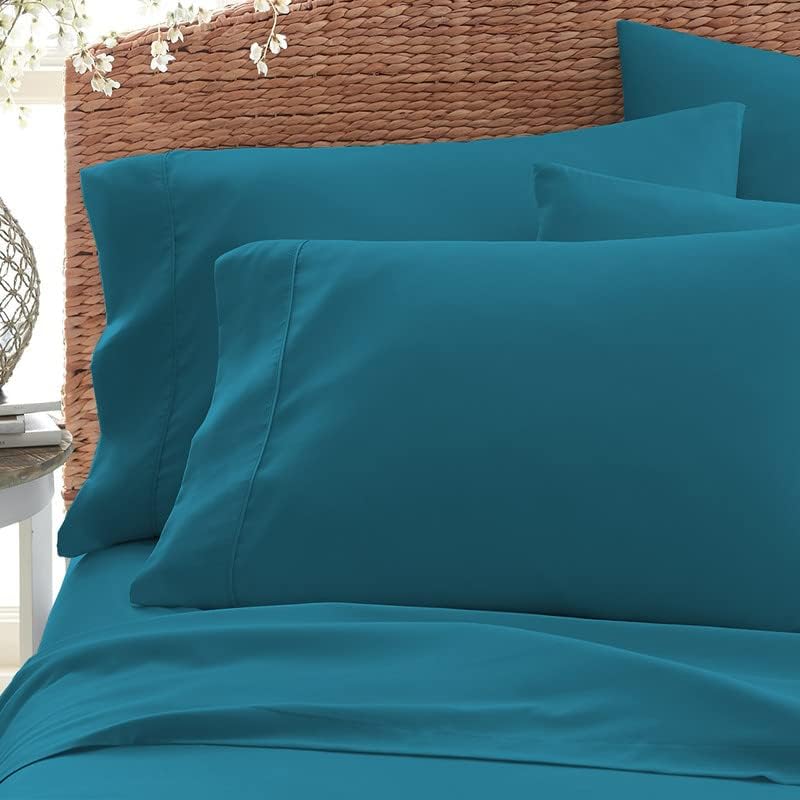 Pizuna Soft 100% Long Staple Cotton Breathable Cool Satin King Pillowcase Set of 2, Ivory, 18" x 18"