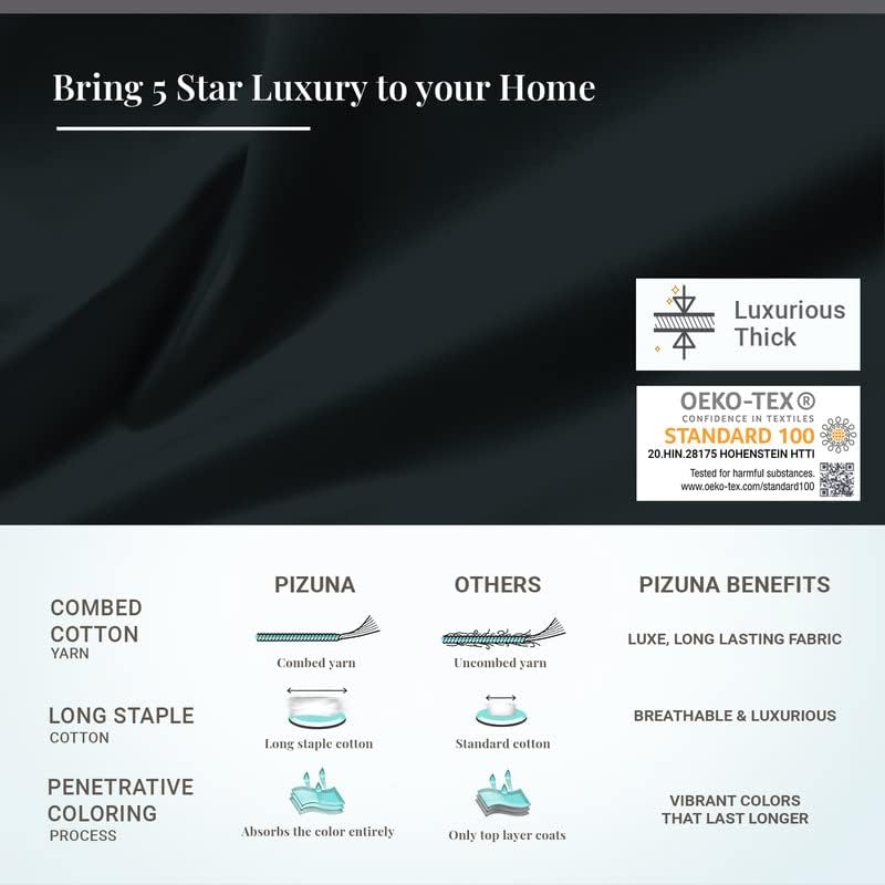 Pizuna Soft 600 Thread Count Cotton Full Flat Sheets Silver 1pc, 100% Long Staple Pure Cotton, Smooth Sateen Flat Sheet Bed fit Upto 16 inch Deep Pockets (100% Cotton Deep Flat Sheets Full)