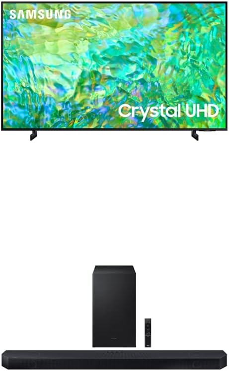 SAMSUNG Serie Crystal UHD de 65 pulgadas 4K CU8000 PurColor, seguimiento de objetos Sound Lite, Q-Symphony, Motion Xcelerator, Ultra delgado, control remoto solar, Smart TV con Alexa incorporado