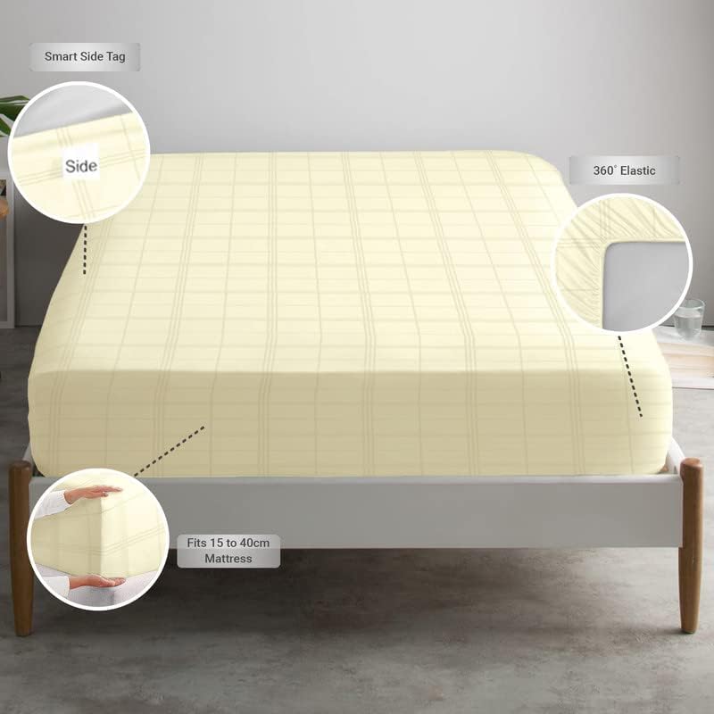 Pizuna Dobby Striped Twin Duvet Cover Cotton Cream, 300 Thread Count 100% Long Staple Cotton Damask Twin Quilt Cover, Sateen Duvet Cover with Hidden Button Closure (Cream Striped Twin XL Duvet Cover)