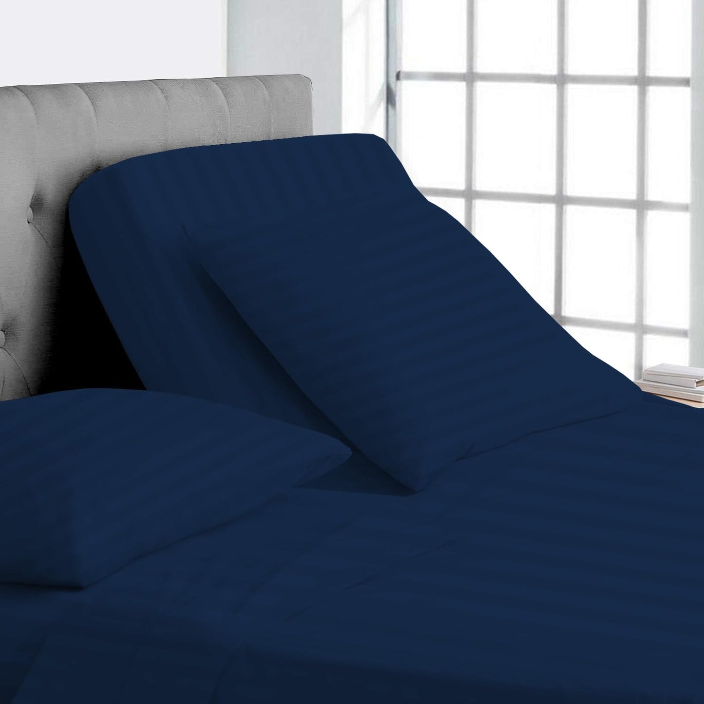 Split Top California King Sheets Split Head California King Sheets Sets for Adjustable Beds - 100% Egyptian Cotton 800TC Split Head Flex Top 18" Deep Pocket - 34" Top Split Cal-King, Plum Solid
