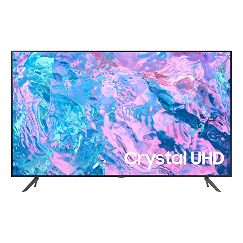 SAMSUNG 55-Inch Class Crystal UHD CU7000 Series PurColor, Object Tracking Sound Lite, Q-Symphony, 4K Upscaling, HDR, Gaming Hub, Smart TV with Alexa Built-in Smart TV (UN55CU7000, 2023 Model)