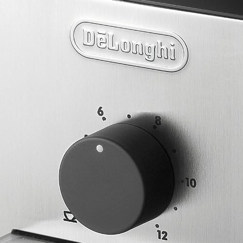 De'Longhi KG89 KG 89 Professional coffee grinder for up to 12 cups, plastic housing, silver, 110 watts