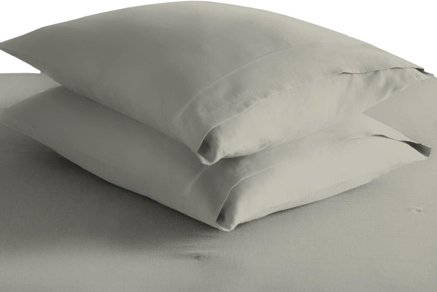 Pizuna Pure 100% Cotton Pillow Cases Queen Size Set of 2 Rio Red, Luxurious 400 Thread Count Long Staple Cotton Sateen with Envelope Closure (Combed Rio Red Cotton Pillow Cases Queen)
