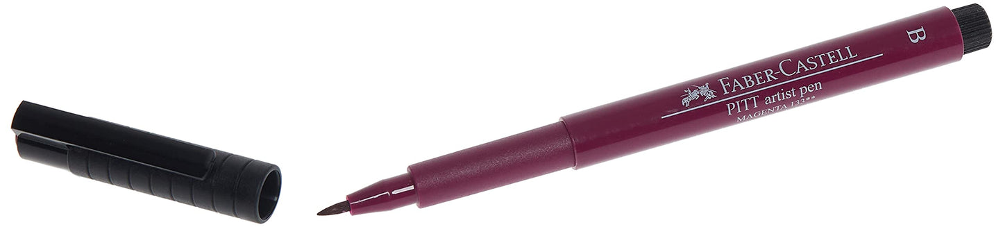 Faber-Castell Art & Graphic Pitt Artist Pen Brush India Ink Pen, Black, Single Pitt Pen, For Art, Craft, Drawing, Sketching, Home, School, University, Colouring