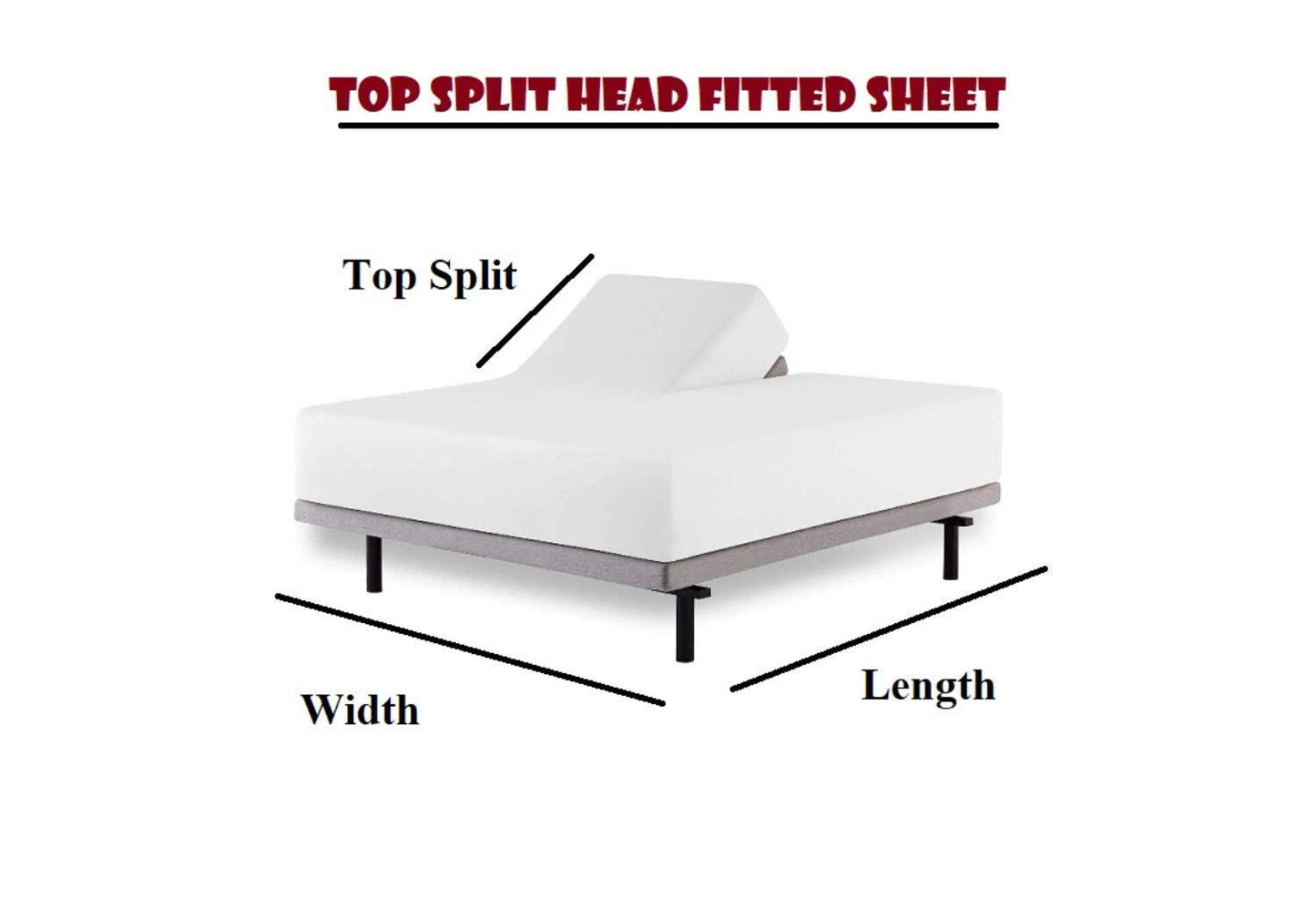 Split Top California King Sheets Split Head California King Sheets Sets for Adjustable Beds - 100% Egyptian Cotton 800TC Split Head Flex Top 18" Deep Pocket - 34" Top Split Cal-King, Plum Solid