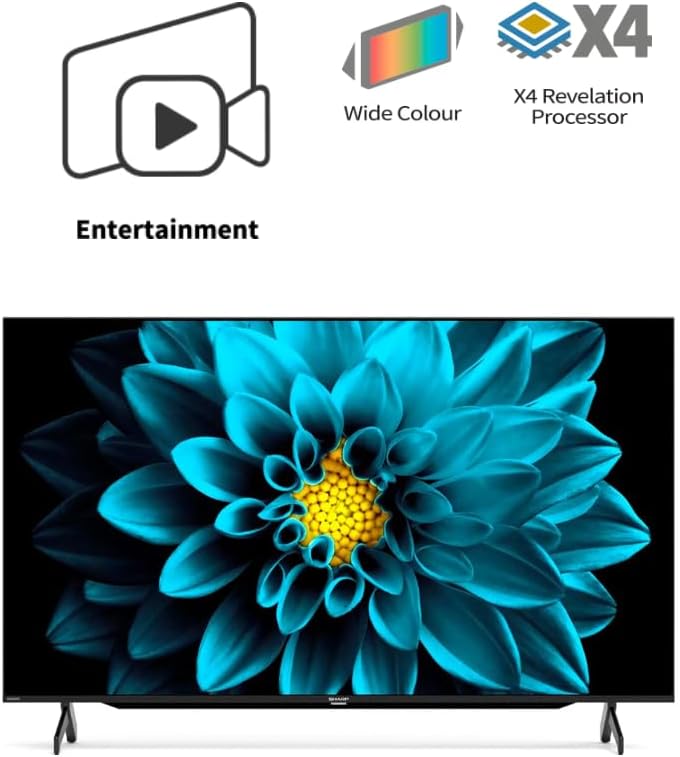 Sharp 70 Inch AQUOS XLED 4K Ultra HD Mini LED Google Android TV Black Model 4T-C70BK1X - 1 Year Warranty.