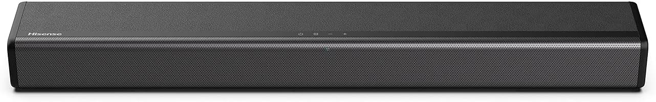 Hisense HS214 2.1ch Sound Bar with Built-in Subwoofer 108W All-in-one Compact Design Bluetooth Powered by Dolby Audio Roku TV Ready HDMI