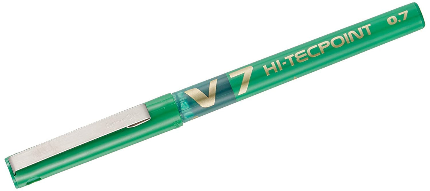 Pilot V7 Hi-Tecpoint Rollerball Pen, 0.7 mm Tip - Green