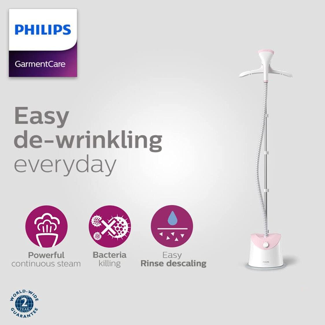 Philips Easy Touch Stand Steamer GC484