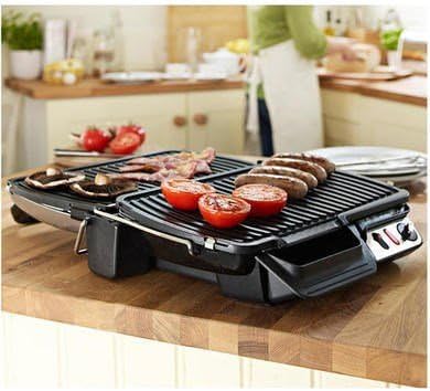 TEFAL Grill | Ultra compact Barbecue / BBQ Grill / Sandwich Maker | 1700 watts | Silver | 2 Years Warranty | GC302B28