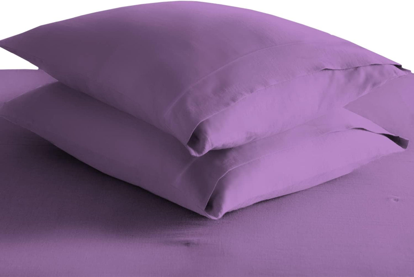 Pizuna Pure 100% Cotton Pillow Cases Queen Size Set of 2 Rio Red, Luxurious 400 Thread Count Long Staple Cotton Sateen with Envelope Closure (Combed Rio Red Cotton Pillow Cases Queen)