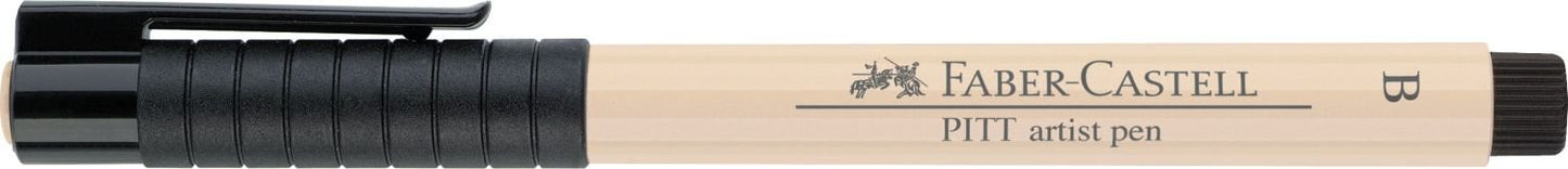 Faber-Castell Art & Graphic Pitt Artist Pen Brush India Ink Pen, Black, Single Pitt Pen, For Art, Craft, Drawing, Sketching, Home, School, University, Colouring