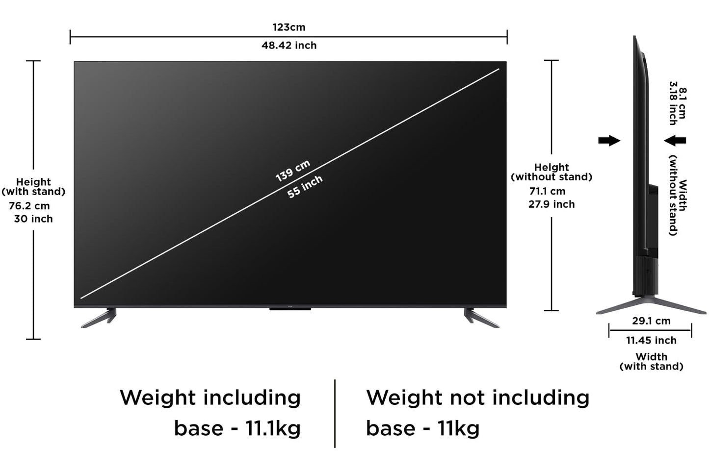 TCL 164 cm (65 inches) 4K Ultra HD Smart QLED Google TV 65C645 (Black)