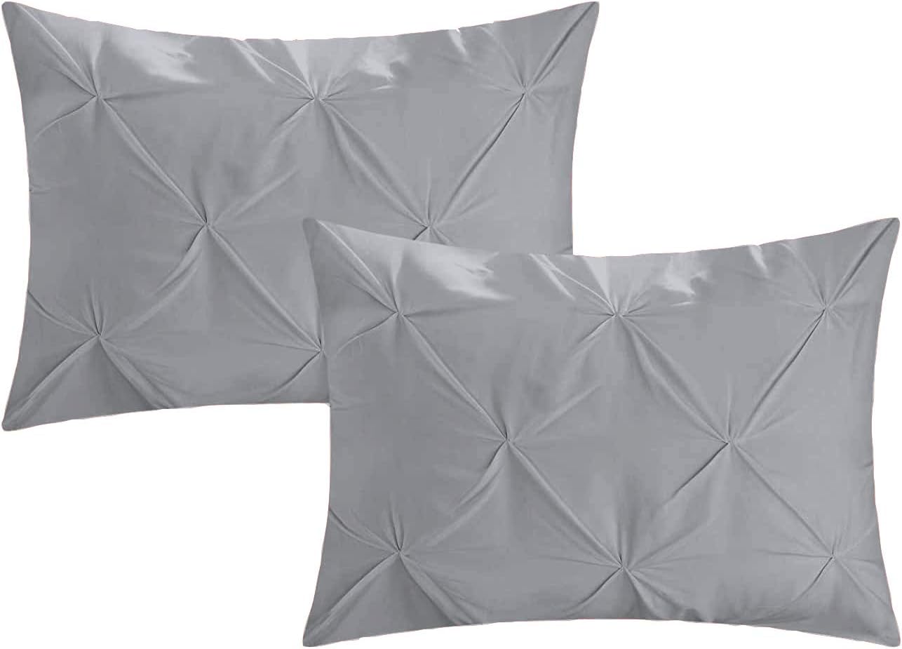 Premium Quality - King/California King Size (94" x 104") Inches, 3Pcs Pinch Pleated Comforter Set, 400GSM 100% Egyptian Cotton 800 Thread Count - Chocolate Solid