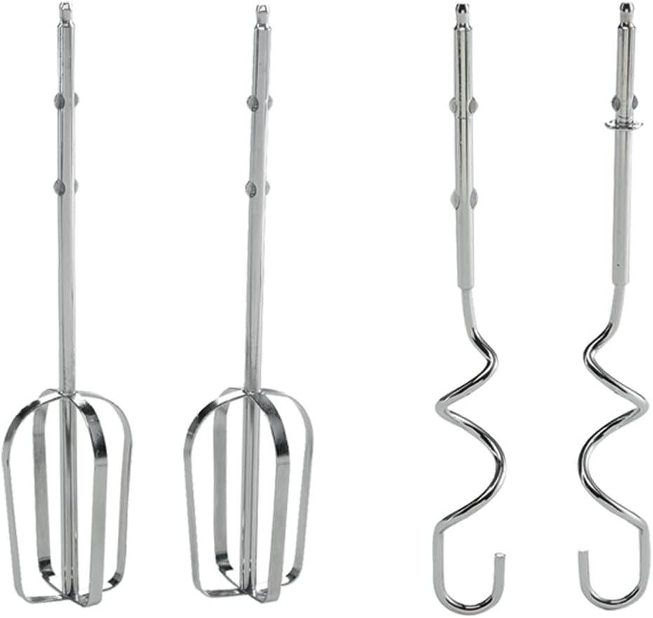 KENWOOD Hand Mixer (Electric Whisk) 300W with 5 Speeds + Turbo Button, Twin Stainless Steel Kneader and Beater for Mixing, Whipping, Whisking, Kneading HMP20.000WH White