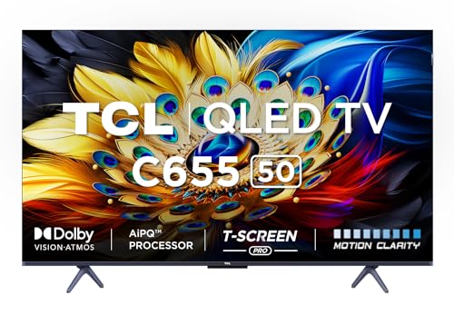 TCL 164 cm (65 inches) 4K Ultra HD Smart QLED Google TV 65C645 (Black)