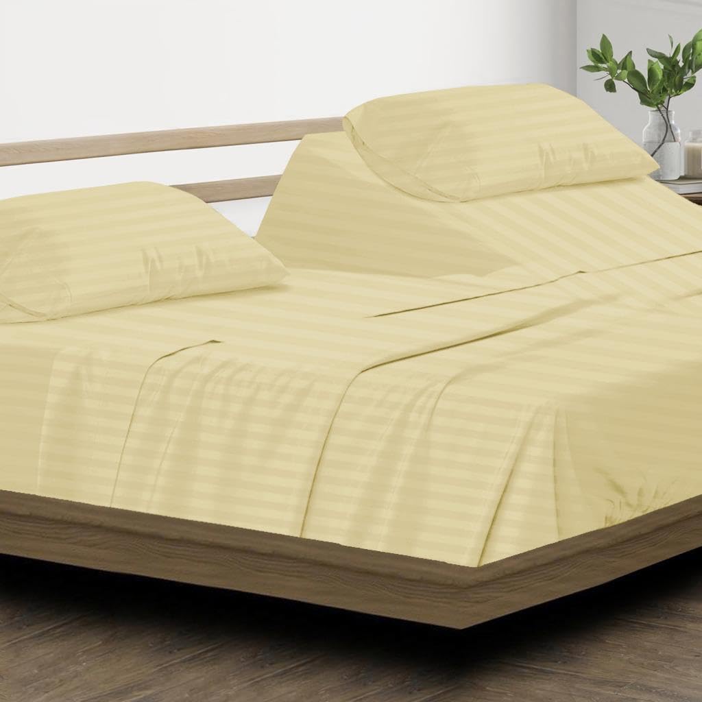 Split Top California King Sheets Split Head California King Sheets Sets for Adjustable Beds- 100% Egyptian Cotton 800TC Split Head Flex Top 18" Deep Pocket - 32" Top Split Cal-King, Dark Grey Stripe