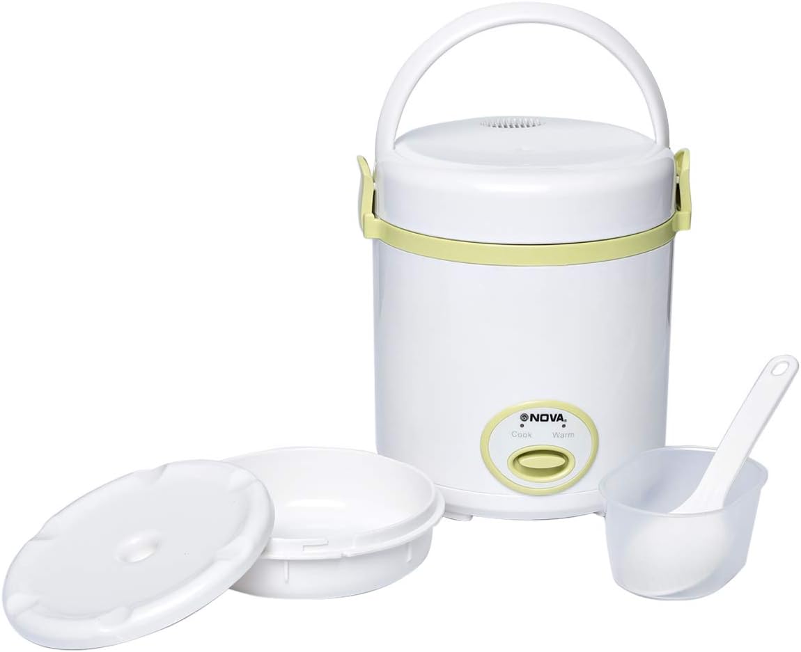 Nova 250-300 Watts Mini Rice Cooker, White - NRC981TC