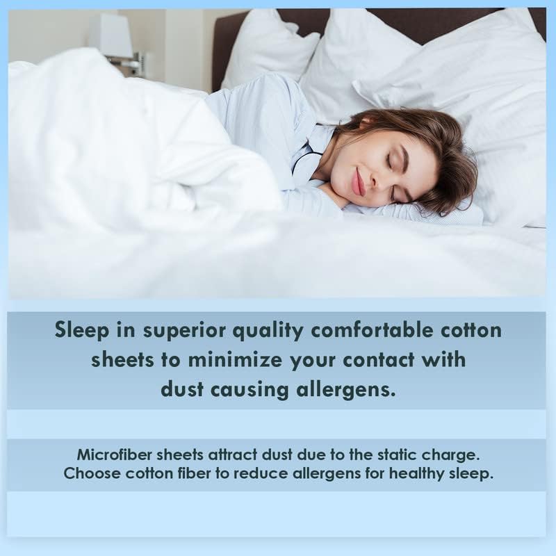 Pizuna Pure 100% Cotton King Duvet Cover Set, 1000 Thread Count Long Staple Cotton Thick Sateen Weave with Button Closure (Combed Baby Blue Cotton Duvet Cover King)