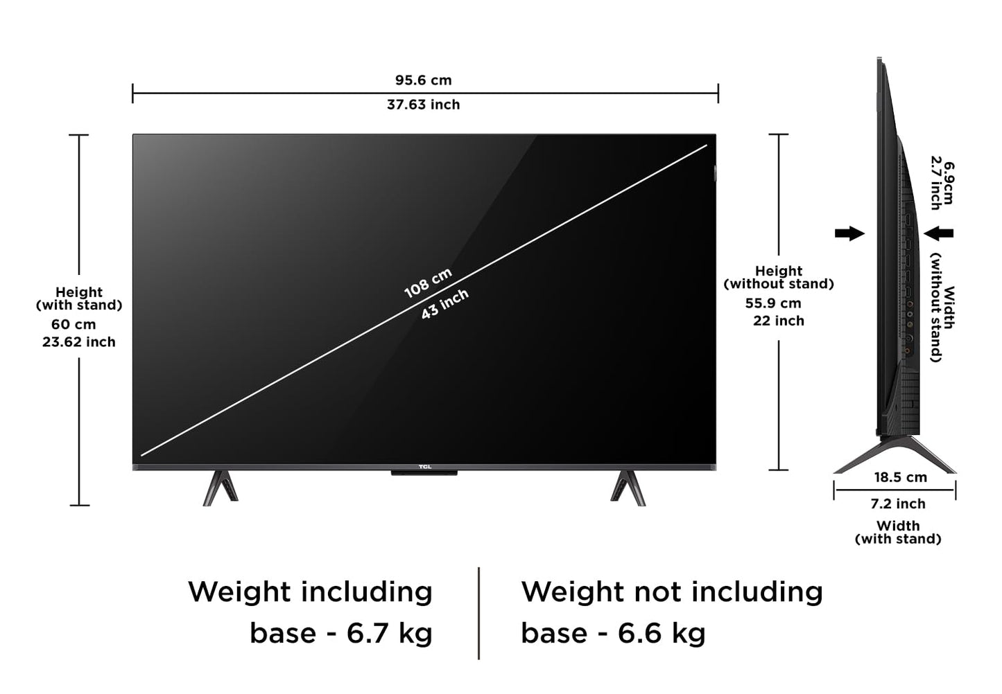 TCL 164 cm (65 inches) 4K Ultra HD Smart QLED Google TV 65C645 (Black)