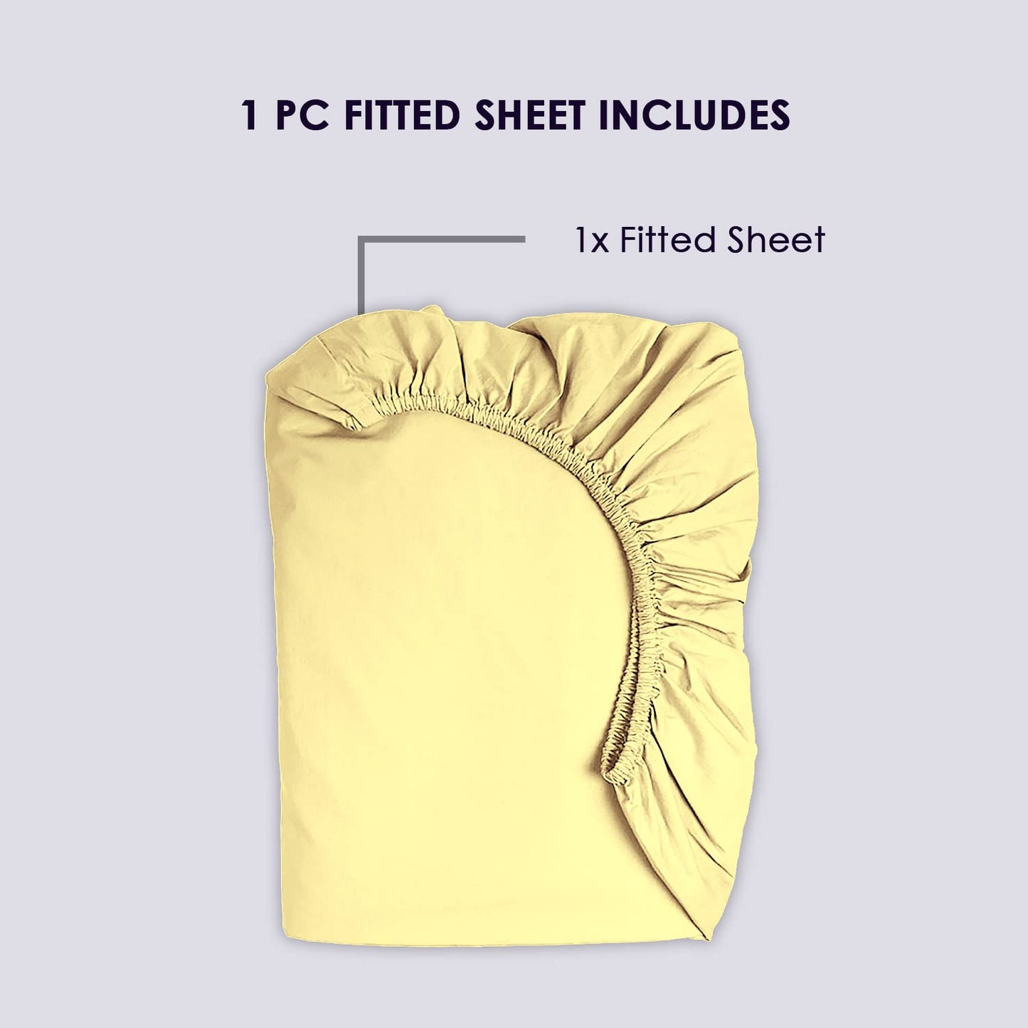 Pizuna Pure 100% Cotton King Sheet - 800 Thread Count Long Staple Cotton Thick Sateen Weave 15inch Deep Pocket Fitted Sheet (Combed Black)