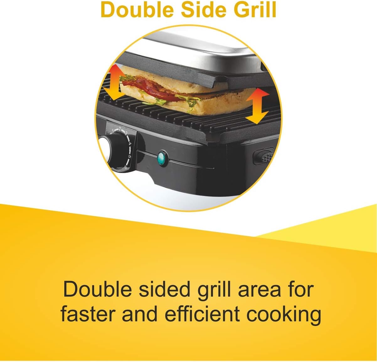 Kenwood Health Grill 1800W Bkmetal - Hgm50.000Si.